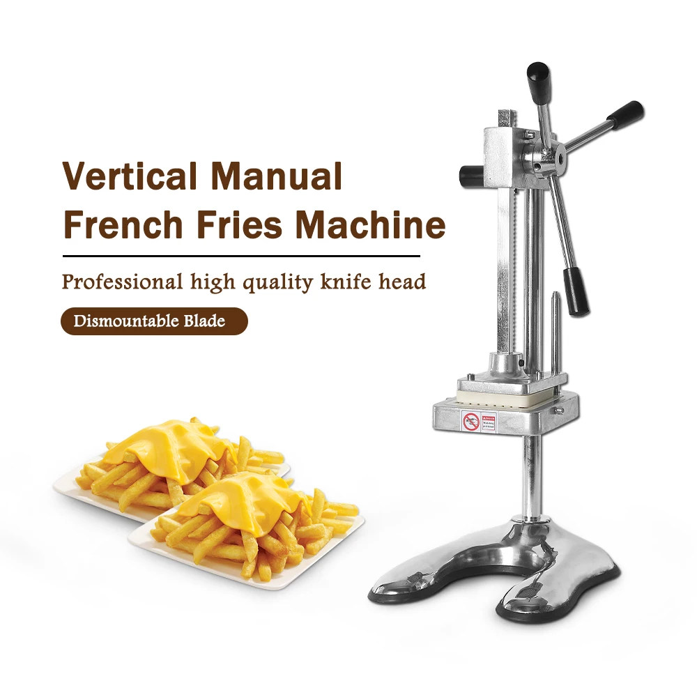 GZZT вертикальный резак для картофеля, ручная французская нарезка для картофеля фри, машина с 3 лезвиями, машина для резки овощей и фруктов, кухонный инструмент