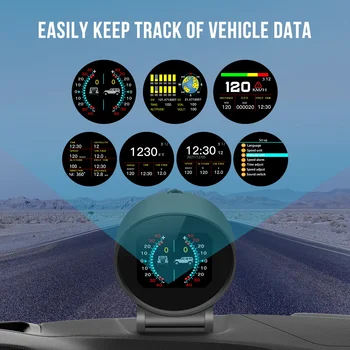 MRCARTOOL M70 Car Intelligent Inclinometer Dual-Channel GPS Compass Speedometer Hud Display Gauge Auto Off-road Slope Alarm Mete 2