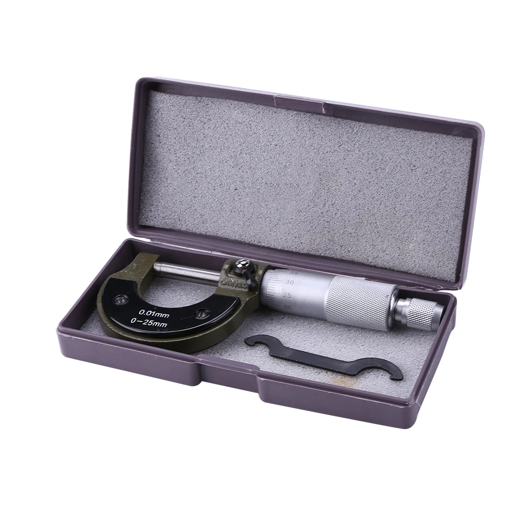 

0-25mm 0.01mm Gauge Outside Micrometer Vernier Caliper Measuring Tools Micrometer Caliper Tool Micrometer Gauging Tools