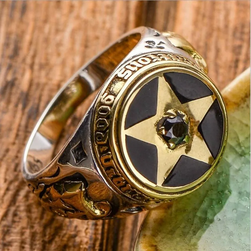 Хорошая Вибрация Пентакль s925 чистое серебряное кольцо для мужчин тайское серебряное мужское женское кольцо мужские кольца