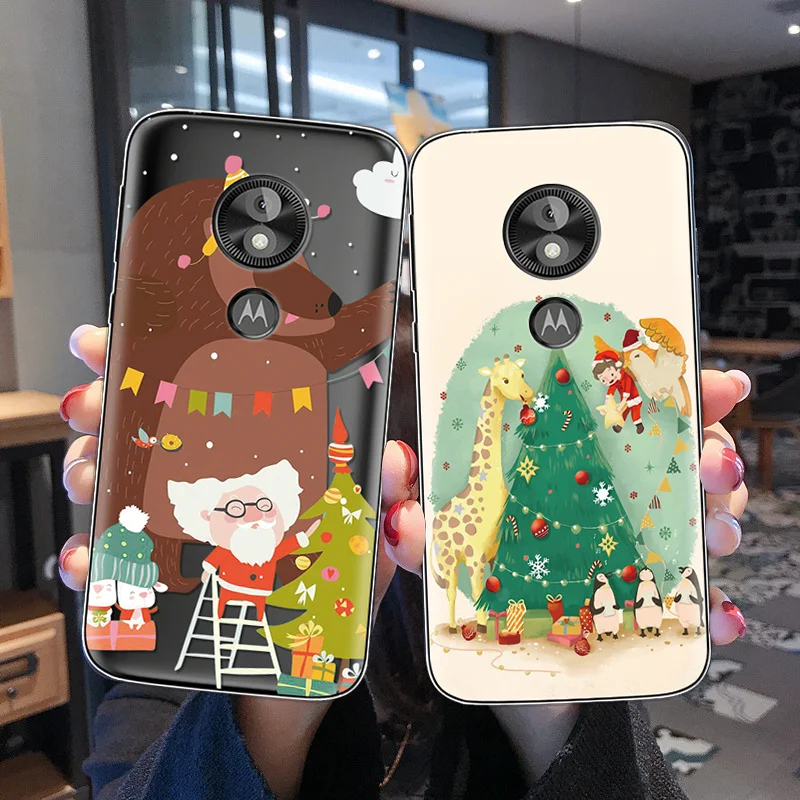

Christmas Phone Case For Motorola Z4 Play Case For Moto C E4 E5 G3 G4 G5 G6 G7 Z Z2 Z3 Play Plus Santa Claus TPU Soft Back Cover