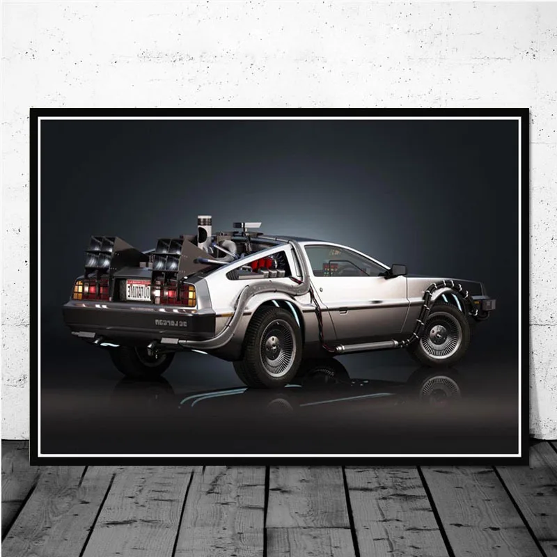 Back-to-the-Future-Movie-Classic-Cool-Car-Poster-And-Prints-Wall-Art-Canvas-Painting-Vintage (2)