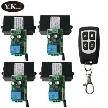 

AC 110V 120V 180V 220V 240V 250V Ceiling lights Remote Switch 315 433 4 Receiver 1 key 4 CH LED String Holiday Lighting Wireless