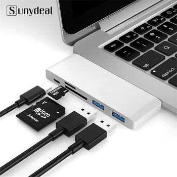 

USB C Hub to USB 3.0 TF SD Card Reader For Macbook pro Laptop PC Computer Accessories Type usb c dock Adapter Type-c Cable