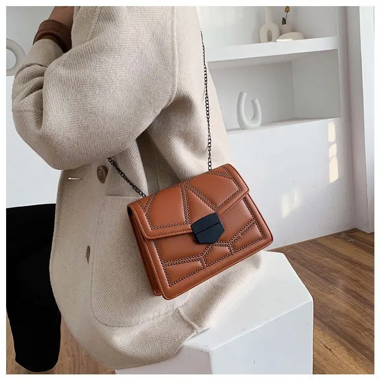 

Autumn And Winter New Arrival Black And White with Pattern Diamond Set WOMEN'S Bag 2019 New Style Fashion Korean-style Versatile