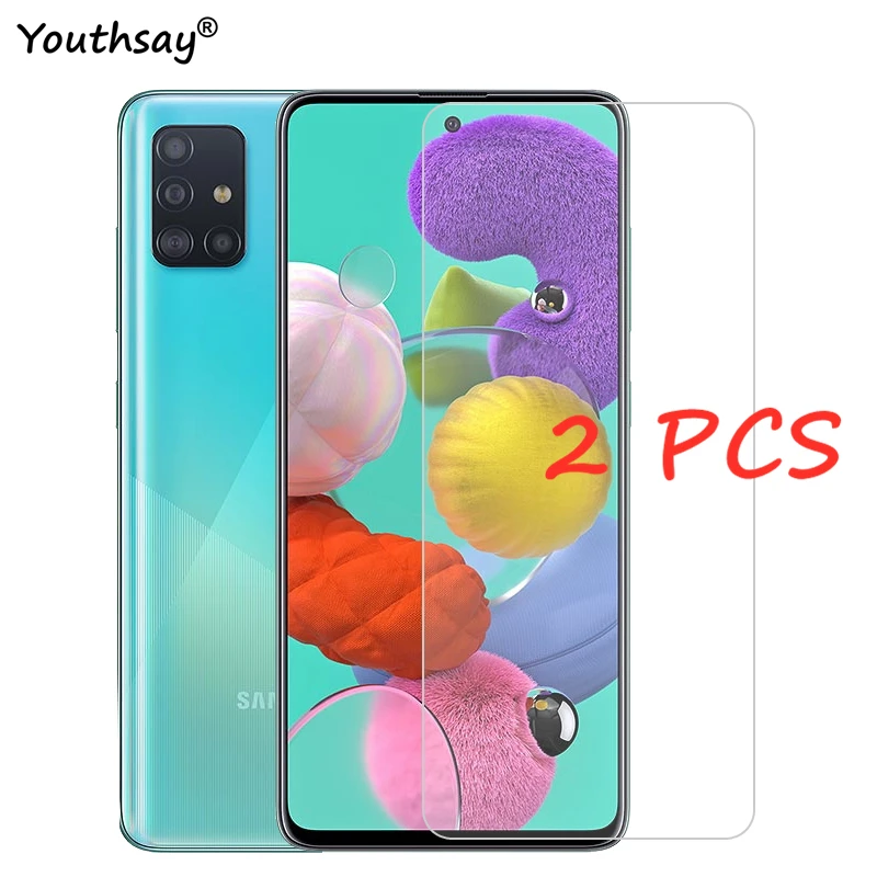 2Pcs Per Samsung Galaxy A51 Di Vetro Per Samsung Galaxy A51 Vetro Temperato Pellicola Della Protezione Dello Schermo Di Vetro Per Samsung A51 Di Prote