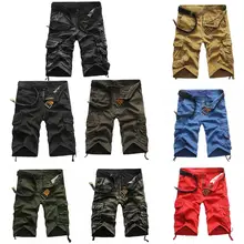 Камуфляжные карго-шорты камуфляжные мужские новые мужские s мужские шорты в повседневном стиле свободные рабочие шорты мужские военные Короткие штаны Большие размеры 29-38