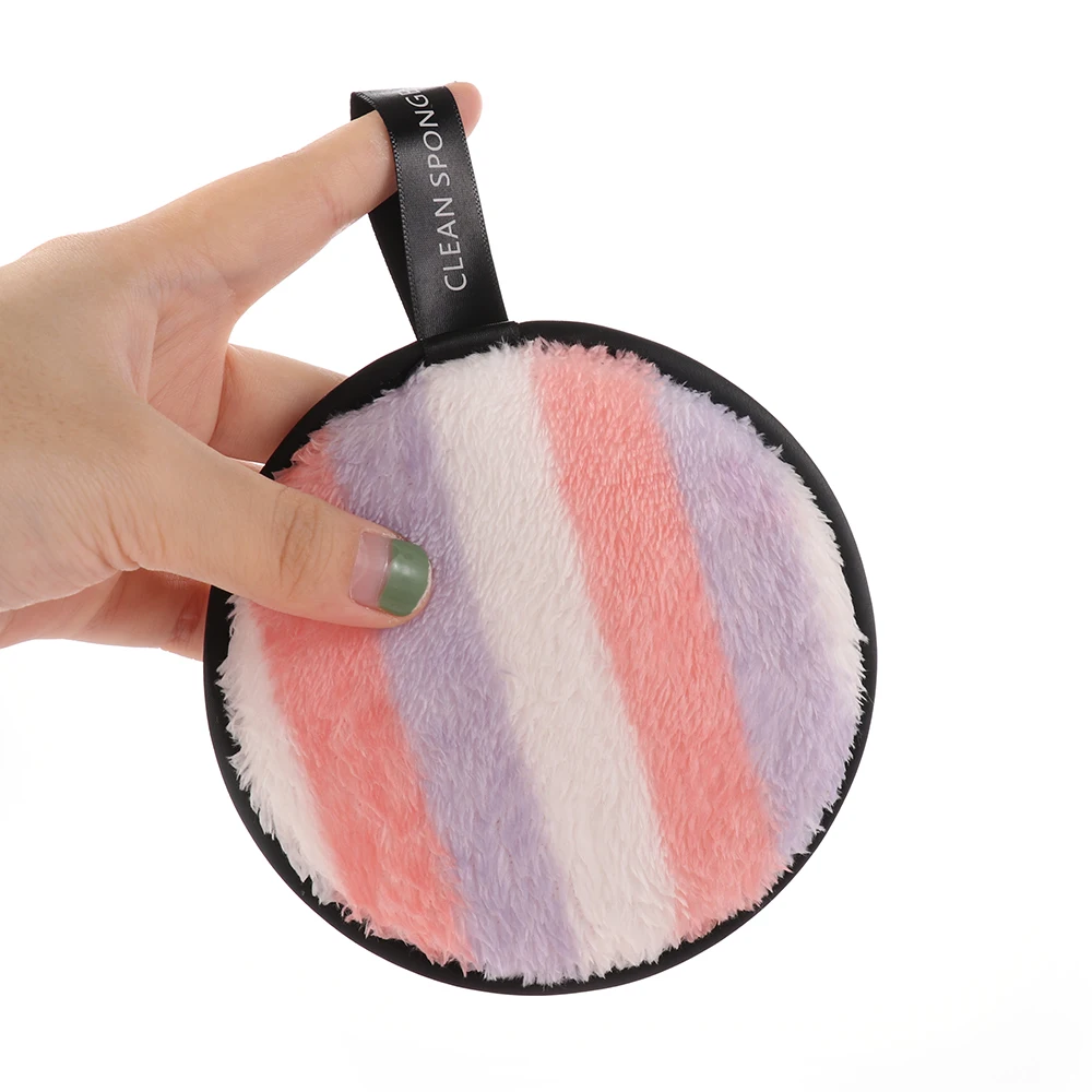 1PC Soft Microfiber Makeup Removal Puff Reusable Face Skincare Cleaner Plush Pads Women Makeup Remover Towel Magical Beauty Tool