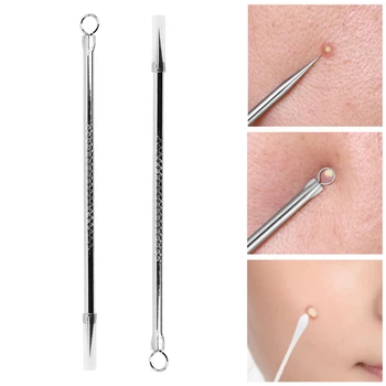 

1pcs Silver Blackhead Comedone Acne Pimple Blemish Extractor Remover Stainless Needles Remove Tools Face Skin Care Pore Cleaner