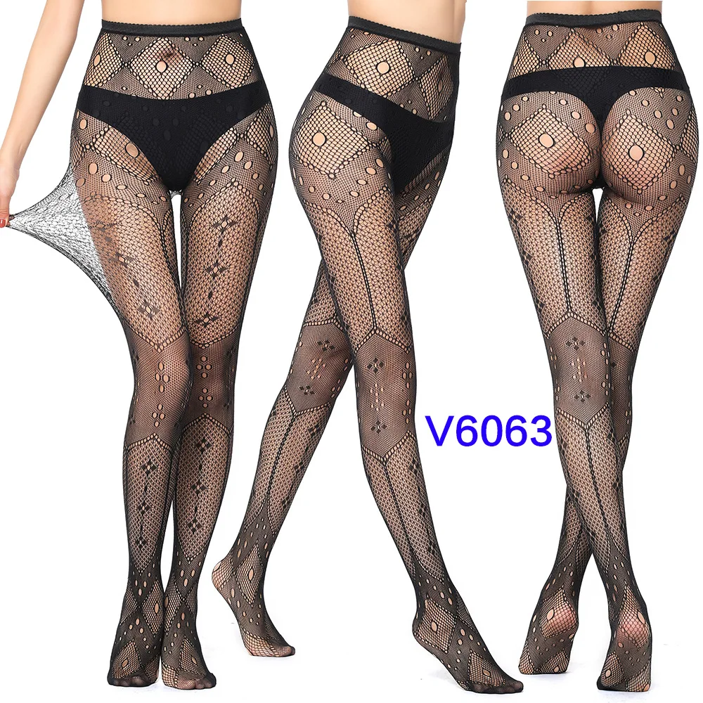 New Arrival Thin Women Pantyhose Sexy Hollow Solid Fishnet Tights Clothes For Women Black Tights Sexy Lingerie