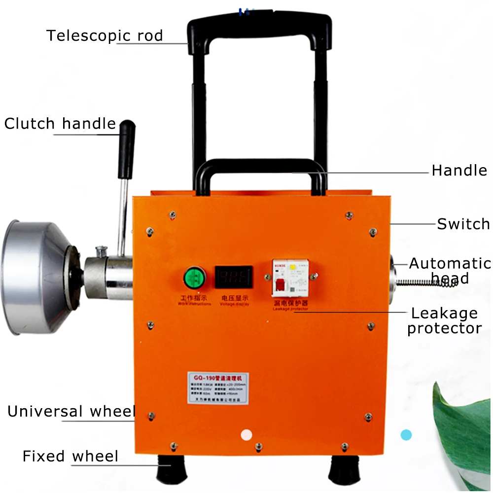 automatic electric pipe dredging machine sewer dredger Can dredge 60 meters toilet floor drain dredging cleaning machine cg1 30 cg1 100 cg1 30 100 7 meters power cable cord flame cutting machine gas cutter part accessory