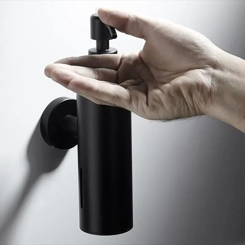 200mlWallMountedShowerBottlePumpStainlessSteelShampooDispenserBlackPXPD.jpg