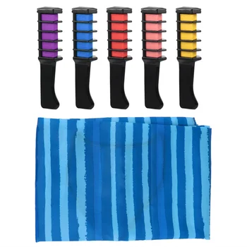 

5pcs Hair Chalk Comb Disposable Kids Hair Comb Hair Coloring Comb with Cape Hair Dye Comb Temporary Hair Comb for Girls Children