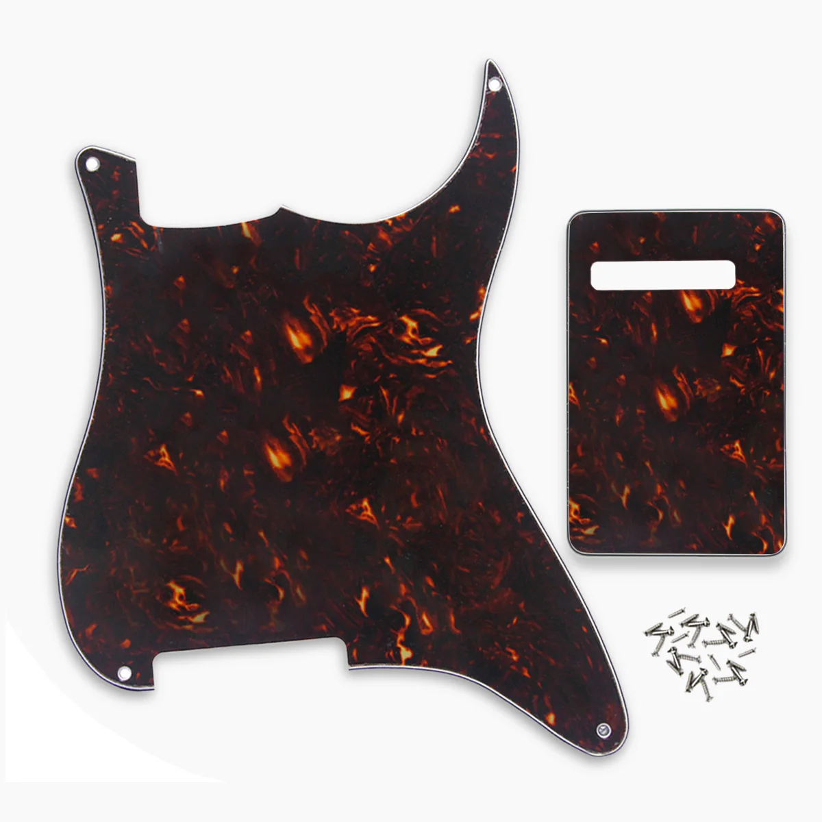 Milisten Blank Guitar Pickguard Rectangle Tortoise Shell Material Scratch Plate for Fender Acoustic Telecaster Guitar Bass Black