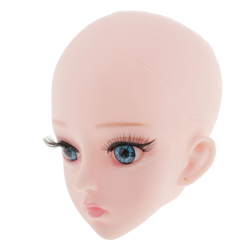 1/3 BJD Doll Head Mold With Skin 4D Eyes Set For DOD SD DZ Dolls DIY