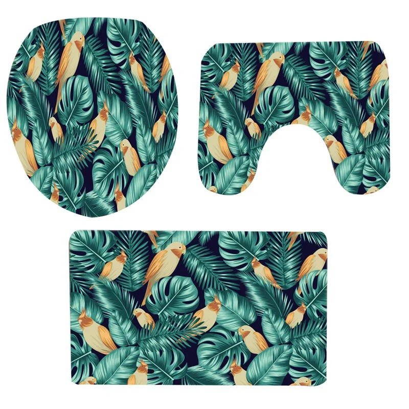 Style 04 3 шт./компл. домашний нескользящий фланелевый ковер напольный коврик с памятью формы набор ковриков для ванной ванная и Туалет крышка сиденья стойка для тряпок Туалет - Цвет: Style 04