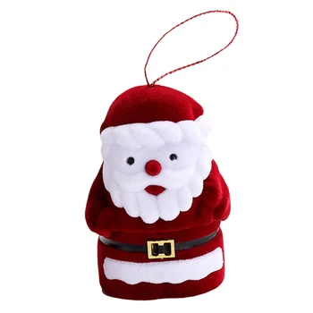

Santa Ring Storage Case Brooch Hair Pins Box Proposal Gift Organizer Red