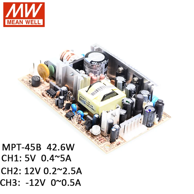 MPT-45B MEAN WELL 40 Вт тройной выход медицинский импульсный источник питания 110 В/220 В