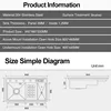 ASRAS New Large Size Cup Rinser Stepped Kitchen Sink SUS 304 Stainless Steel Handmade Brushed Kitchen Cup Rinser Stepped Sinks 6