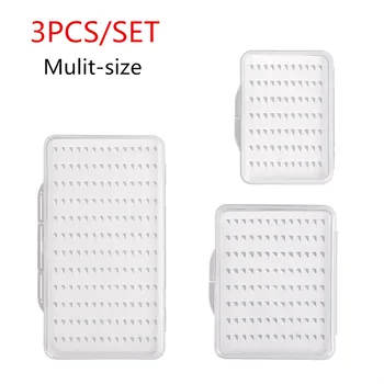 

3 PCS/SET 77/104/168 grids Fly Hook Box Combination Transparent ultra-thin fishing lures Storage case fishing gear Accessories