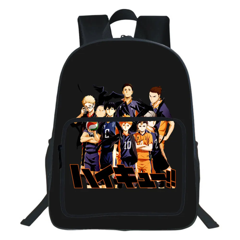 19 Inches Japanese Anime Haikyuu Backpack Boy School Bag Teenager Backpacks College Style Travel Double-layer Bag