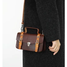 Новая модная роскошная дизайнерская сумка через плечо, сумка-мессенджер в стиле ретро, женская сумка-мессенджер из воловьей кожи, сумка с замком, B307