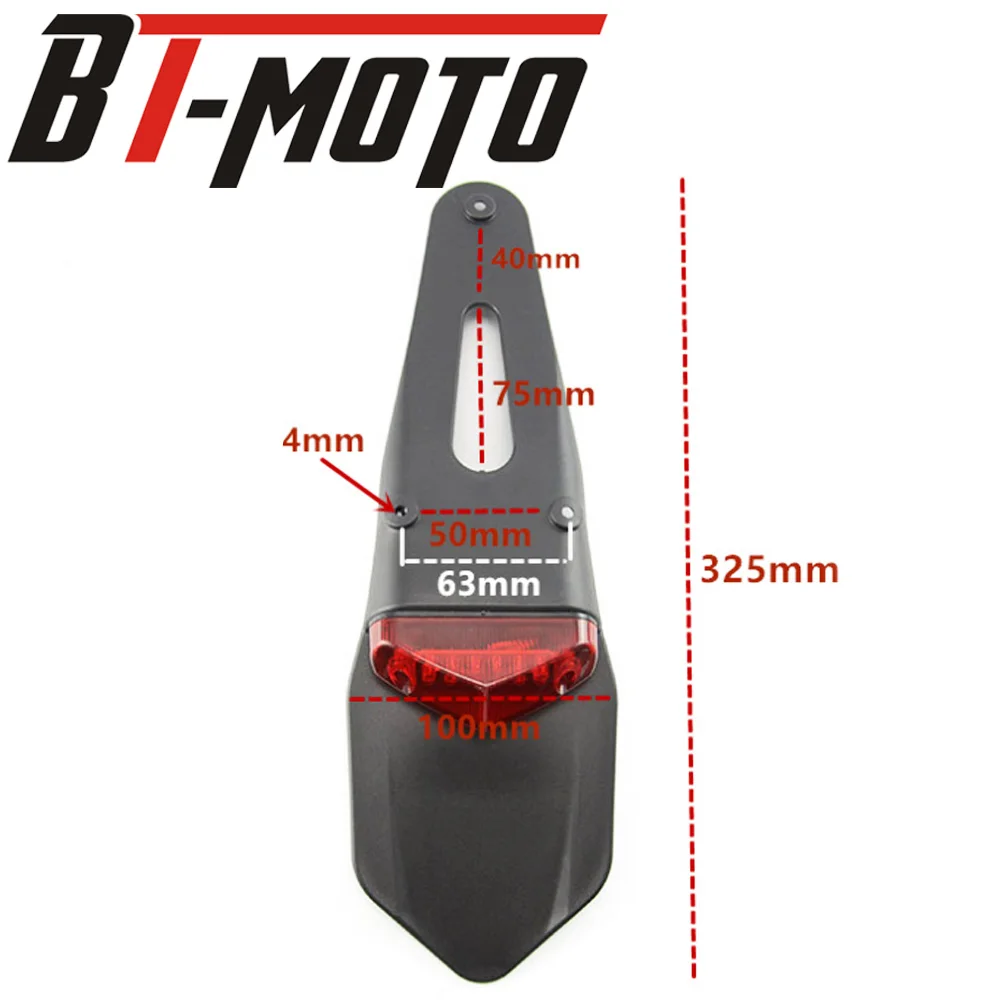 ДЛЯ CRF YZ CR EXC WRF 250 400 426 450 мотоцикл свет эндуро пробный велосипед 12 Светодиодный мотоцикл Стоп задний крыло задний фонарь