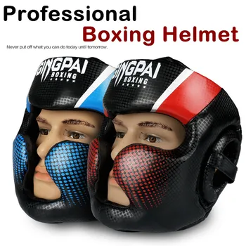 

Closed Type Kids Adults Women Men Boxing Helmets MMA Muay Thai Sanda Karate Helmet Head Gear Face Protector Head Gear Guard DEO