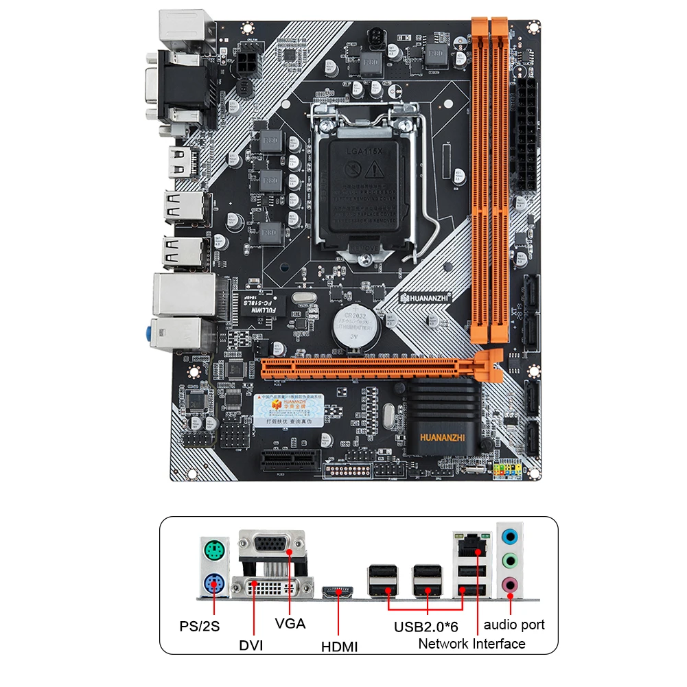 Новая LGA 1155 H61 USB 2 0 настольная материнская плата Socket i3 i5 i7 CPU DDR3 16G M ATX BIOS