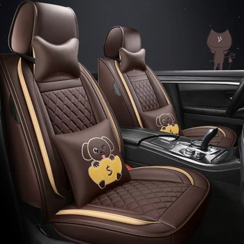 

Full Coverage Eco-leather auto seats covers PU Leather Car Seat Covers for toyota harrier highlander kluger hilux land cruiser