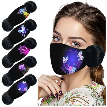 

5pc Butterfly Mouth Masks For Protection Face Mask Washable Earloop Mask Unisex Breathable Safety Protective Reusable Mascarilla