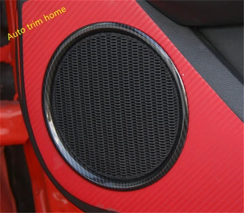 

Inner Door Stereo Speaker Audio Loudspeaker Decoration Ring Cover Trim Fit For Ford Mustang 2015 2016 2017 ABS Carbon Fiber Look