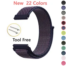22 мм 20 мм нейлоновый ремешок для samsung Galaxy Watch 46 мм 42 мм ремешок для samsung gear S3 Classic Frontier gear S2 Huami Amazfit