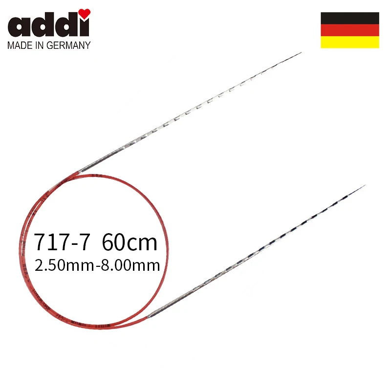 Addi 717 7 60 см круглая спица с яркими и гладкими металлическими