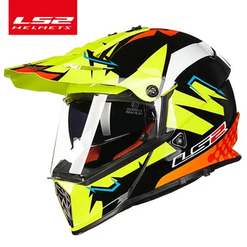 

Original LS2 PIONEER Motorcycle Helmet Motocross LS2 mx436 Off-Road Helmet double lens Motorcycle Helmets ECE approved