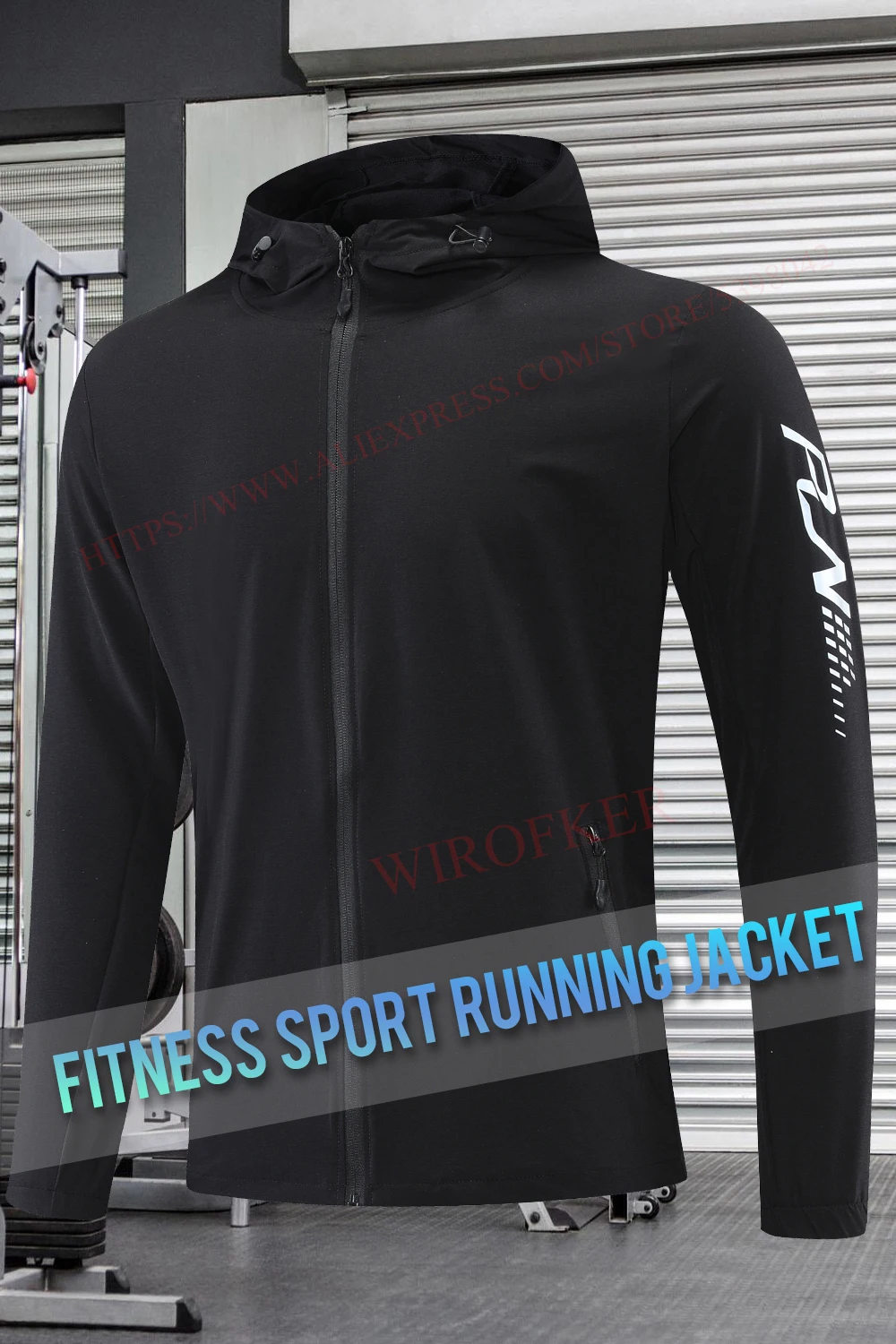 Men Fitness Jackets Quick Dry Zipper Hooded Workout Coats 2021 New Male Gym Sportswear Top Running Hoodies