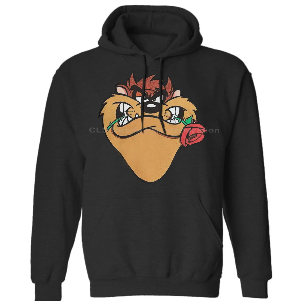 Taz With Rose Tasmanian Devil Looney ttes унисекс Мужские и женские зимние толстовки бесплатная