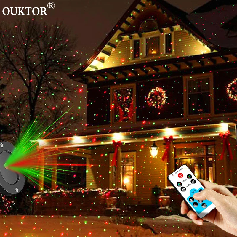 RGB Laser Light Show Projector Fairy Christmas House Garden Outdoor LED Lamp USA 