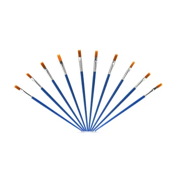 

10 Pcs/lot Plastic Handle Paint Brush Painting Set Drawing Toys For Kids Watercolor Gouache Drawing Painting Art Supplies