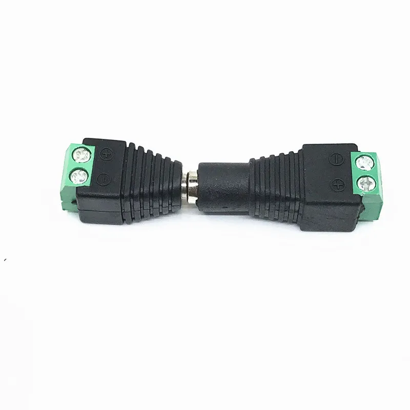 Male/Female DC Connector 2.1*5.5mm Power Jack Adapter Plug Cable Connector For LED Strip and CCTV Cameras