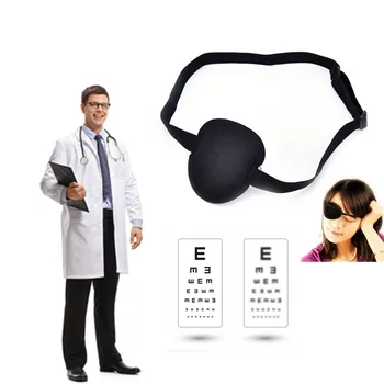 

1Pcs Medical USE Concave Eye Patch 3D Foam Groove Eyeshades For Lazy Eye mask Halloween Party Black Pirate Costume Accessory