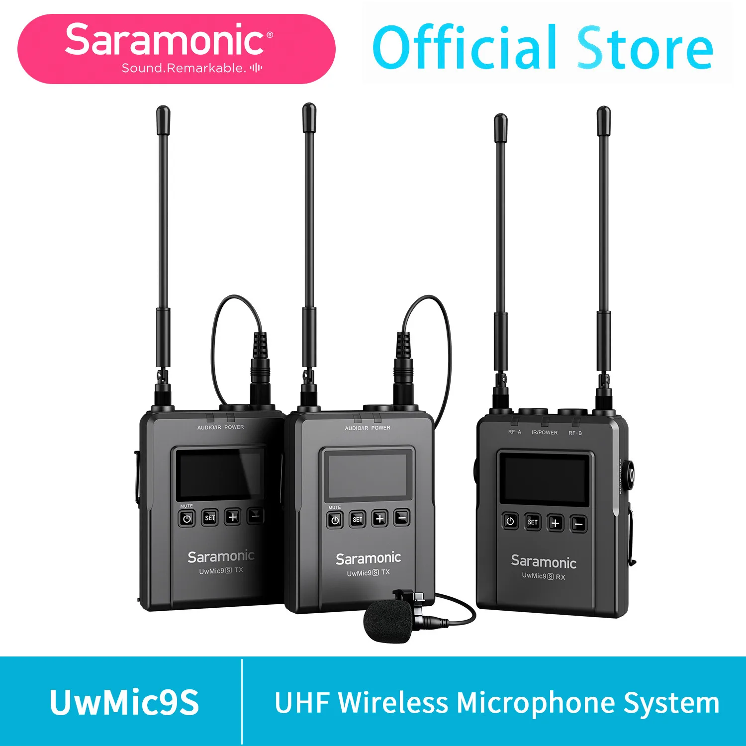 Saramonic UwMic9S Kit1/2 UHF Wireless 2-Person Microphone System for DSLR Camera Camcorder Broadcast Vlog Journalism | Электроника