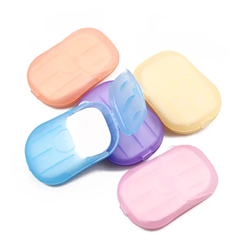 

1 Boxes/lot(20 pieces/box) Washing Hand Soap Flakes Convenient Paper Portable Travel Bath Soap Scented Slice Sheets Foaming Box