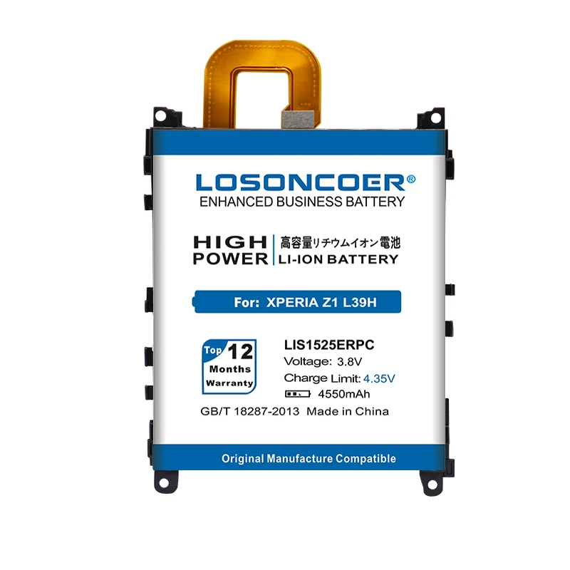 LOSONCOER 4550 мА/ч, LIS1525ERPC телефон для sony Xperia Z1 Батарея L39H C6902 C6903 L39T L39U C6916 SO-01F C6943 L39