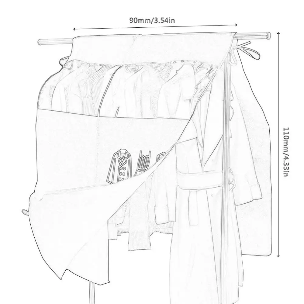Домашняя одежда пылезащитный чехол для пальто, вешалка для спальни ...
