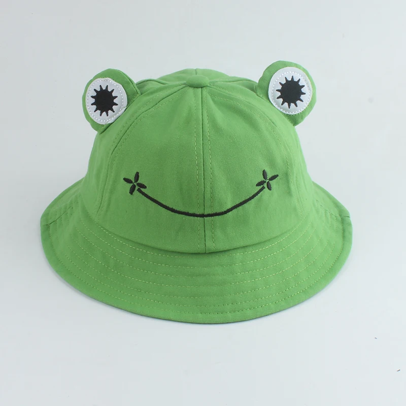 

Parent Child Frog Bucket Hat For Kids Summer Spring Plain Women Panama Outdoor Beach Fishing Sunscreen Bob Caps