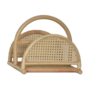 

Handmade Rattan Plate Organizer Japan Style azine Storage Closet Organization Book Shelves Rack Natural Book Shelf