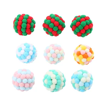 

Pet toy cat toy feather interactive products soft plush ball built-in sounding bell puzzle chew toy products