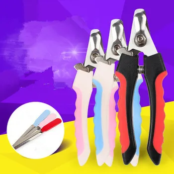 

Hot Pet Dog Cat Stainless Steel Claw Nail Clippers Cutter File Scissors Dogs Toe Care Trimmer Nails Pets Grooming Supplies