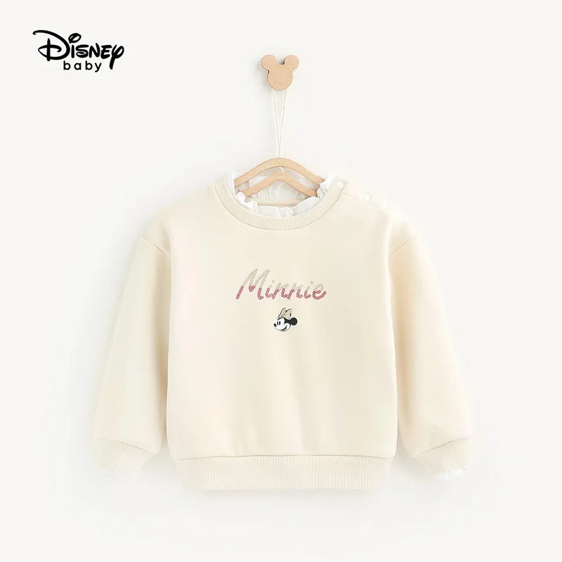 3 Disney/Новинка года; детская одежда с Минни и Микки; Плюшевые топы для девочек; сезон осень-зима; теплые мягкие топы для девочек; модная детская толстовка - Цвет: 3